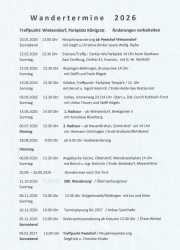 Wandertermine 2026