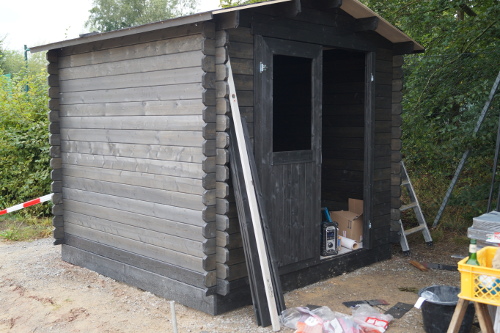 Beach Gerätehaus Aufbau 1I