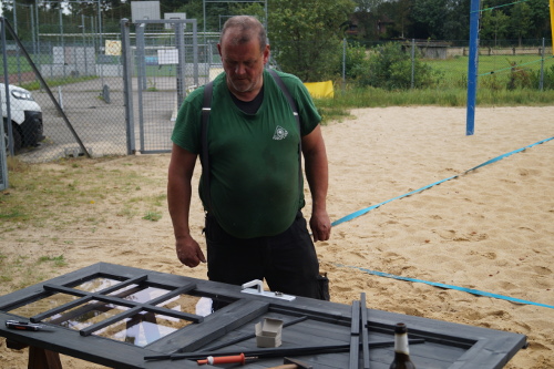 Beach Gerätehaus Aufbau 4I